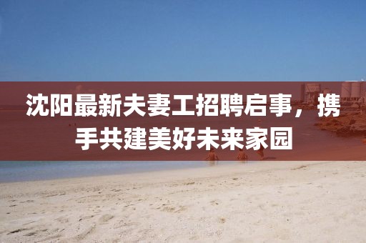 沈陽最新夫妻工招聘啟事，攜手共建美好未來家園