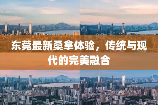 東莞最新桑拿體驗，傳統(tǒng)與現(xiàn)代的完美融合