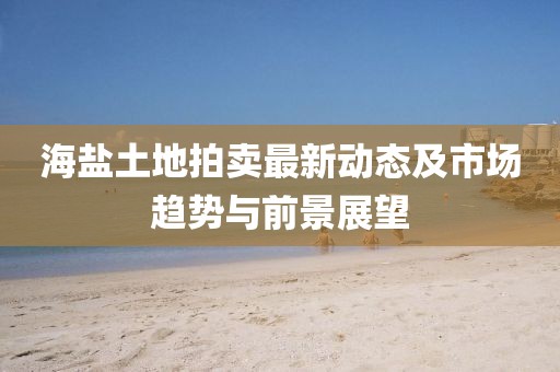 海鹽土地拍賣最新動(dòng)態(tài)及市場(chǎng)趨勢(shì)與前景展望
