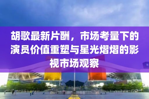 胡歌最新片酬，市場考量下的演員價值重塑與星光熠熠的影視市場觀察