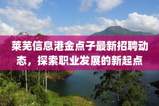 萊蕪信息港金點子最新招聘動態(tài)，探索職業(yè)發(fā)展的新起點