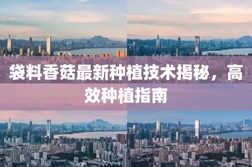 袋料香菇最新種植技術揭秘，高效種植指南