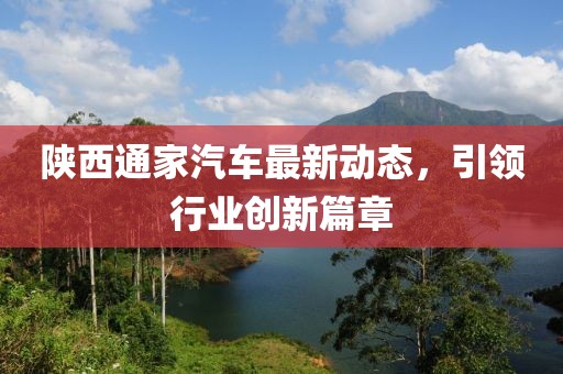 陜西通家汽車最新動(dòng)態(tài)，引領(lǐng)行業(yè)創(chuàng)新篇章