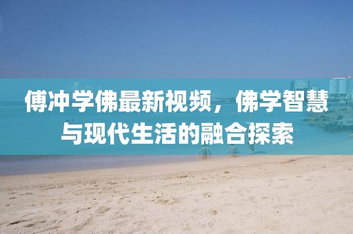 傅沖學(xué)佛最新視頻，佛學(xué)智慧與現(xiàn)代生活的融合探索