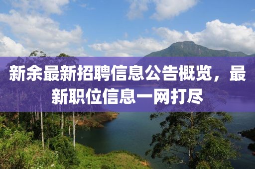 新余最新招聘信息公告概覽，最新職位信息一網(wǎng)打盡