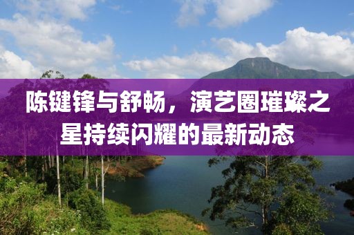 陳鍵鋒與舒暢，演藝圈璀璨之星持續(xù)閃耀的最新動態(tài)