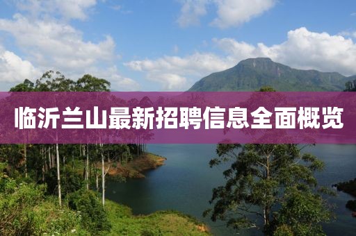 臨沂蘭山最新招聘信息全面概覽