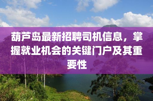 葫蘆島最新招聘司機信息，掌握就業(yè)機會的關鍵門戶及其重要性