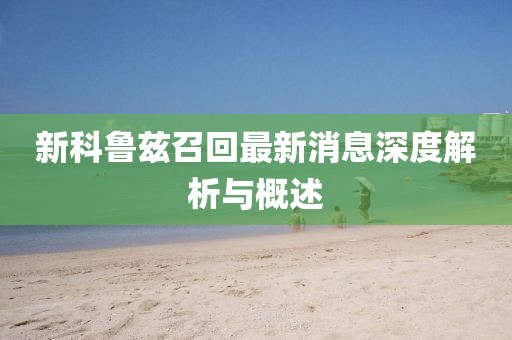 新科魯茲召回最新消息深度解析與概述