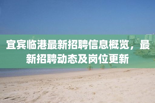 宜賓臨港最新招聘信息概覽，最新招聘動(dòng)態(tài)及崗位更新