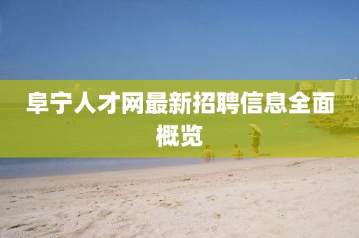 阜寧人才網(wǎng)最新招聘信息全面概覽
