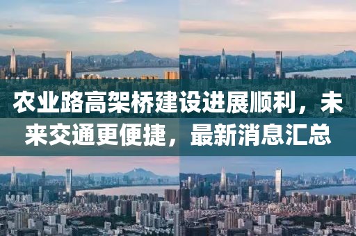 農(nóng)業(yè)路高架橋建設(shè)進展順利，未來交通更便捷，最新消息匯總