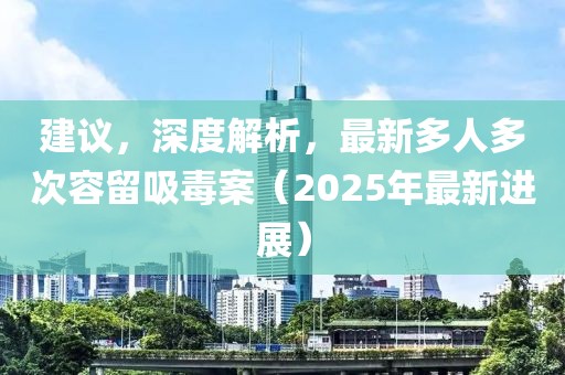 建議，深度解析，最新多人多次容留吸毒案（2025年最新進展）