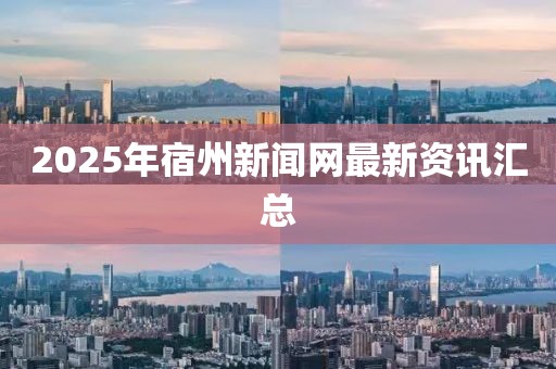 2025年宿州新聞網(wǎng)最新資訊匯總
