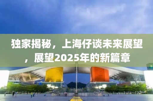 獨家揭秘，上海仔談未來展望，展望2025年的新篇章