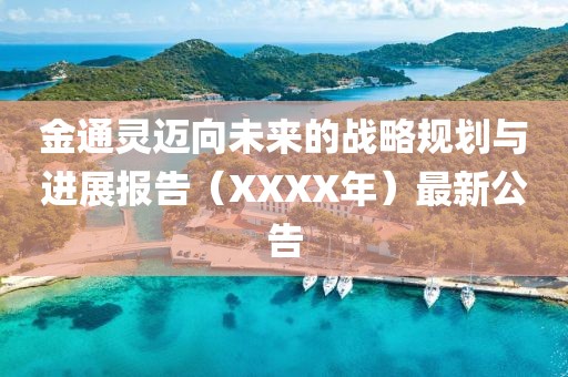 金通靈邁向未來的戰(zhàn)略規(guī)劃與進(jìn)展報告（XXXX年）最新公告
