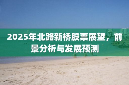 2025年北路新橋股票展望，前景分析與發(fā)展預測