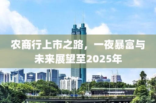 農(nóng)商行上市之路，一夜暴富與未來展望至2025年