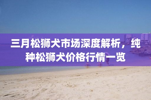 三月松獅犬市場(chǎng)深度解析，純種松獅犬價(jià)格行情一覽