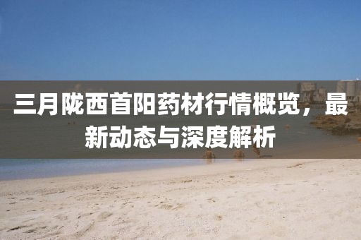 三月隴西首陽藥材行情概覽，最新動態(tài)與深度解析