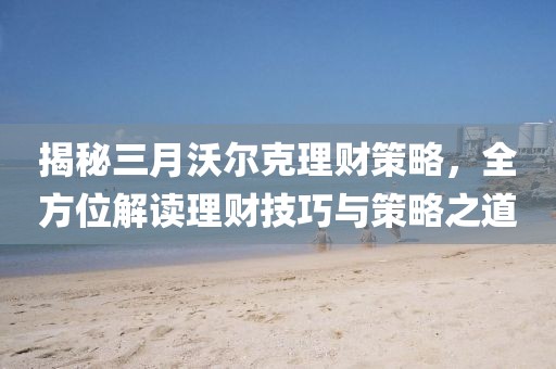 揭秘三月沃爾克理財(cái)策略，全方位解讀理財(cái)技巧與策略之道