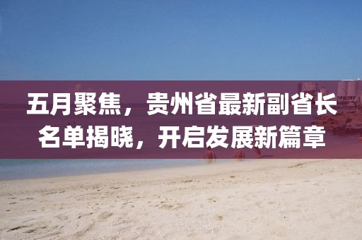 五月聚焦，貴州省最新副省長(zhǎng)名單揭曉，開啟發(fā)展新篇章