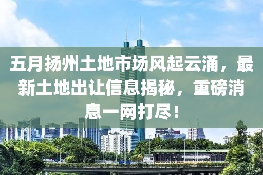 五月揚州土地市場風起云涌，最新土地出讓信息揭秘，重磅消息一網打盡！