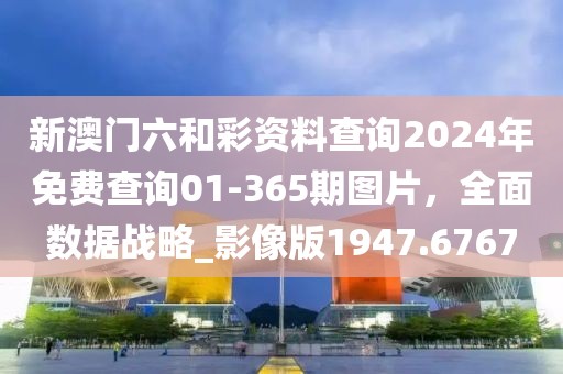 新澳門六和彩資料查詢2024年免費(fèi)查詢01-365期圖片，全面數(shù)據(jù)戰(zhàn)略_影像版1947.6767