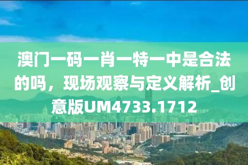 澳門一碼一肖一特一中是合法的嗎，現(xiàn)場觀察與定義解析_創(chuàng)意版UM4733.1712