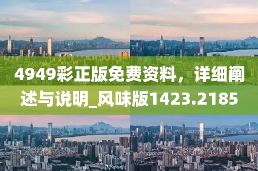 4949彩正版免費資料，詳細闡述與說明_風味版1423.2185