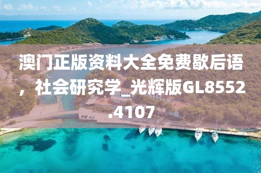 澳門正版資料大全免費歇后語，社會研究學_光輝版GL8552.4107