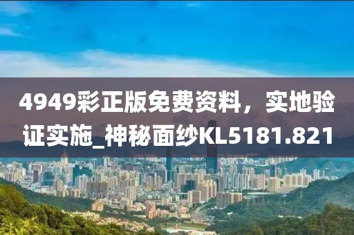 4949彩正版免費(fèi)資料，實(shí)地驗證實(shí)施_神秘面紗KL5181.821