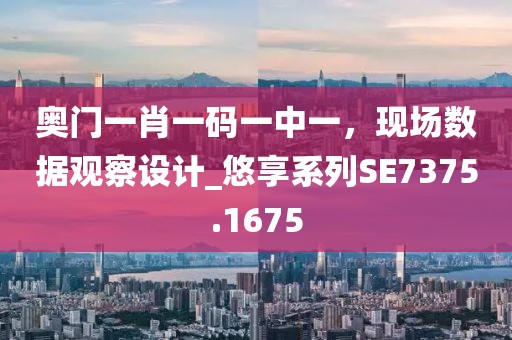 奧門一肖一碼一中一，現(xiàn)場數(shù)據(jù)觀察設(shè)計(jì)_悠享系列SE7375.1675