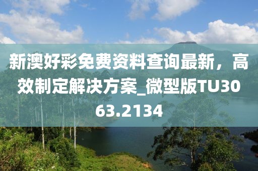 新澳好彩免費資料查詢最新，高效制定解決方案_微型版TU3063.2134
