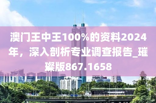 澳門(mén)王中王100%的資料2024年，深入剖析專業(yè)調(diào)查報(bào)告_璀璨版867.1658